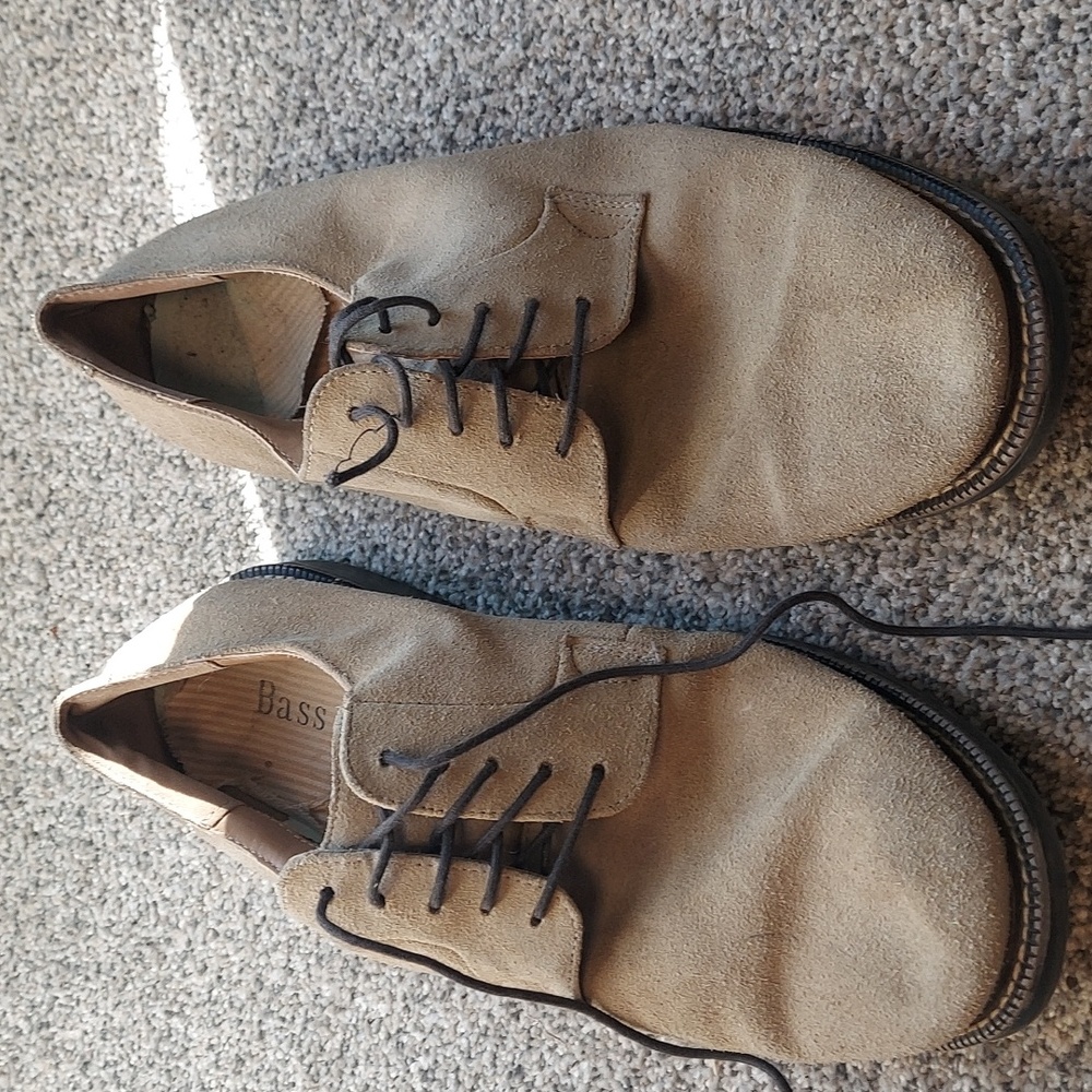 Bass Leather bottom suede top size 13 dress shoes